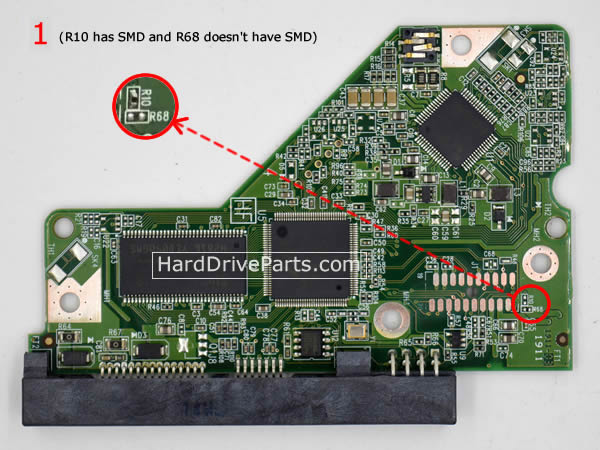 WD10EARS WD PCB Circuit Board 2060-771640-003 - Click Image to Close