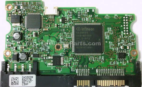 Hitachi HDS721616PLA320 Hard Drive PCB 0A29625 - Click Image to Close