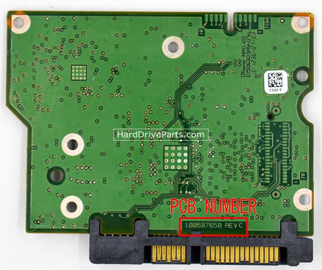 (image for) Seagate PCB Board 100687658 REV B / C
