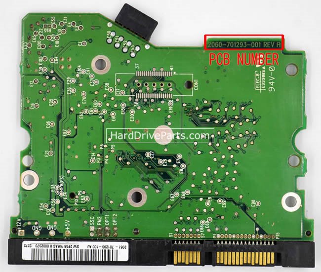 (image for) Western Digital PCB Board 2060-701293-001 REV A