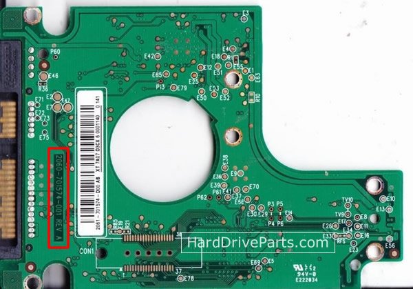 Western Digital WD2500BEKT PCB Board 2060-701574-001