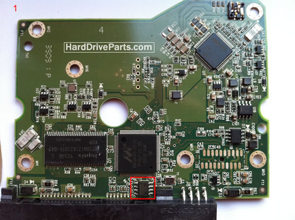 (image for) Western Digital PCB Board 2060-771624-001 REV P1