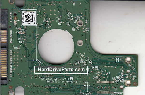 (image for) WD WD7500BPVT-22HXZT1 PCB Board 2060-771692-001