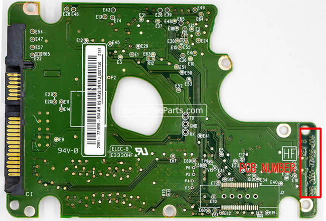 (image for) WD WD1600HLHX-60JJPV0 PCB Board 2060-771696-004