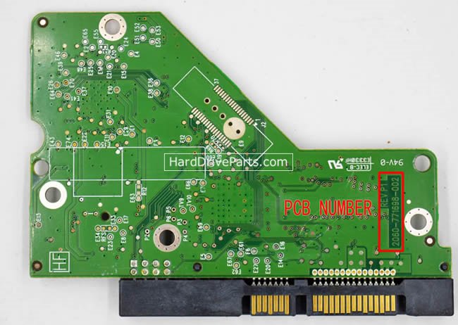 (image for) Western Digital PCB Board 2060-771698-002 REV A / P1 / P2