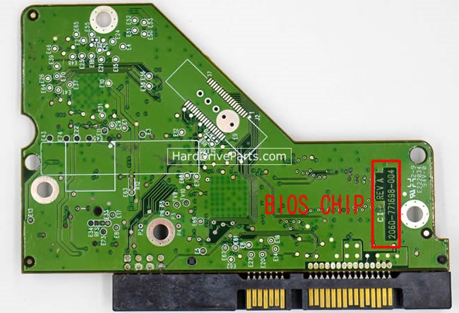 (image for) Western Digital PCB Board 2060-771698-004 REV A / P1 / P2
