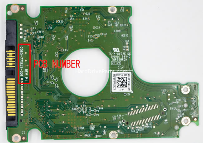 (image for) WD WD2500LPVT-00G33T0 PCB Board 2060-771852-001