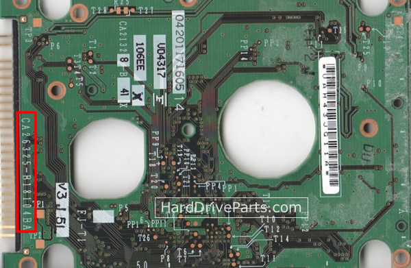 Fujitsu MHT2060AH PCB Board CA26325-B18104BA - Click Image to Close