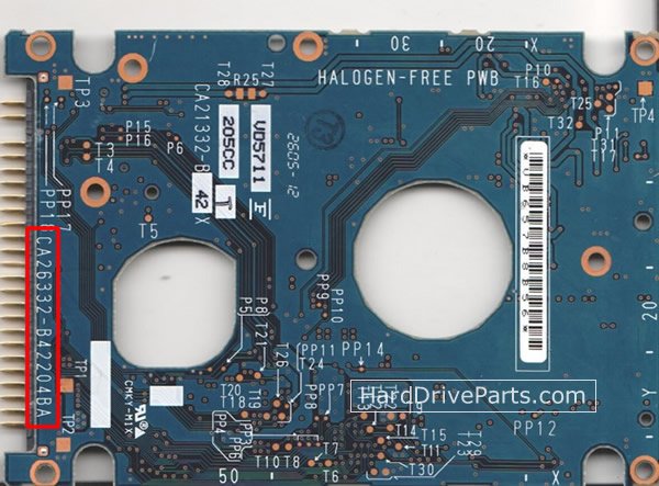 Fujitsu MHV2080AH PCB Board CA26332-B42204BA - Click Image to Close