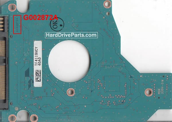 Toshiba MK1661GSYFN PCB Board G002872A - Click Image to Close