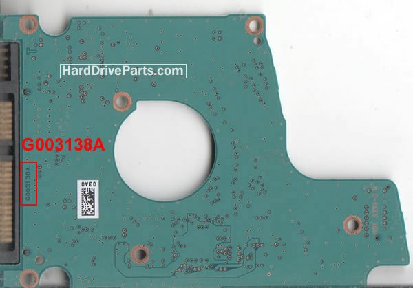 Toshiba MQ01ABD050 PCB Board G003138A