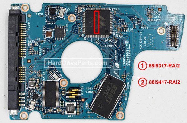 (image for) Toshiba MQ01ABD100 PCB Board G003235C