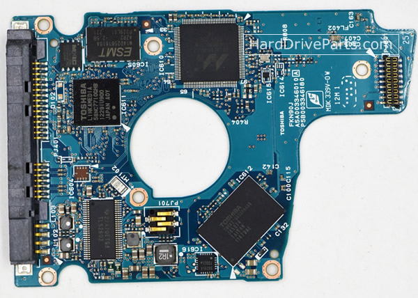 (image for) Toshiba MQ01ABD075H PCB Board G3346A