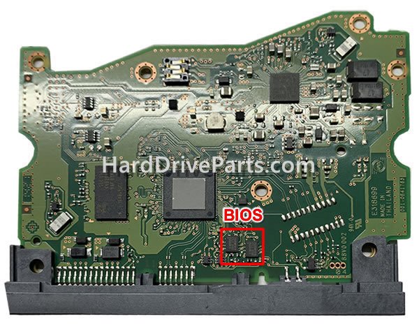 Swap bios chip on Western Digital PCB Board 004-0B41785
