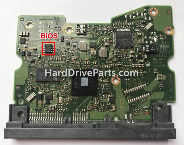 Swap bios chip on Western Digital PCB Board 006-0A90641