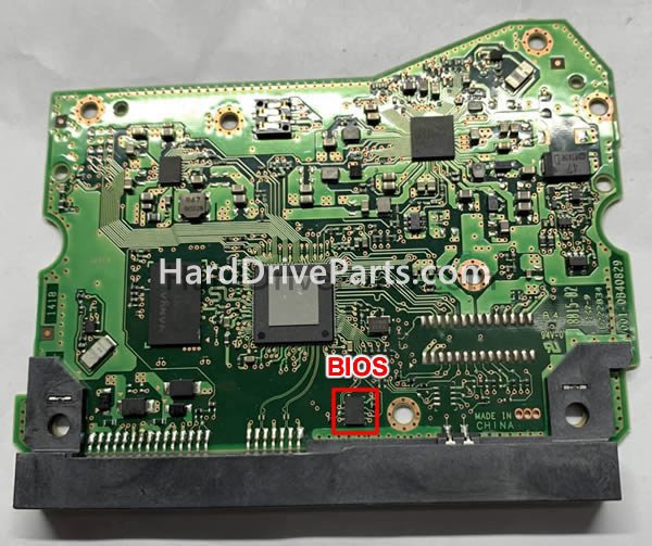 Swap bios chip on Western Digital PCB Board 006-0B40829