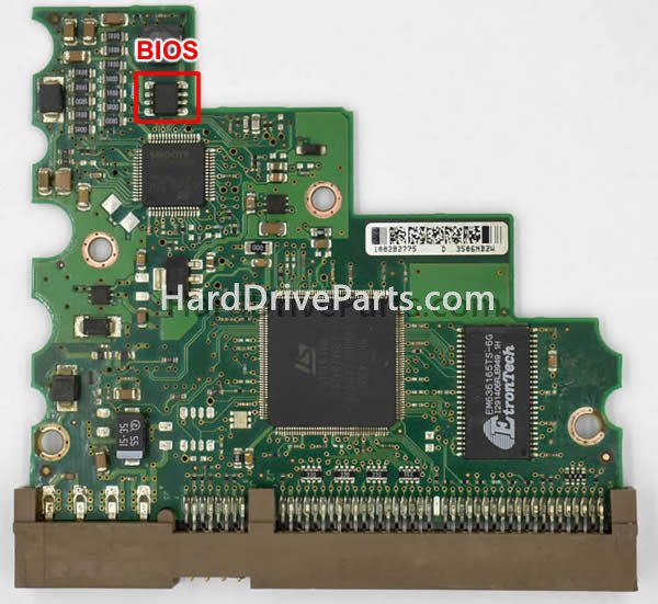 Swap bios chip on Seagate HDD PCB 100291893