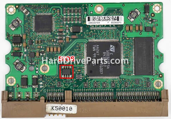 Swap bios chip on Seagate HDD PCB 100335774