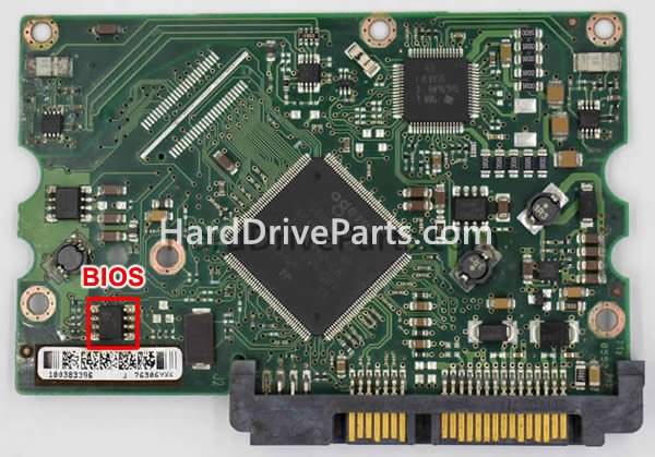 Swap bios chip on Seagate HDD PCB 100383395