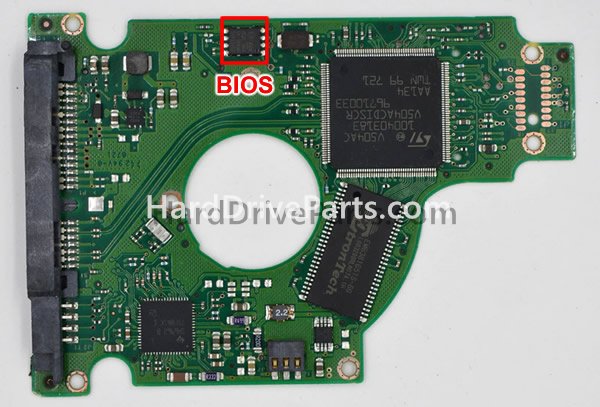 Swap bios chip on Seagate HDD PCB 100398689