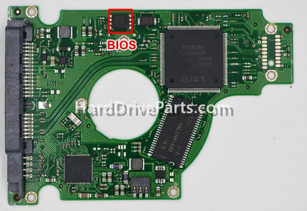 Swap bios chip on Seagate HDD PCB 100484444