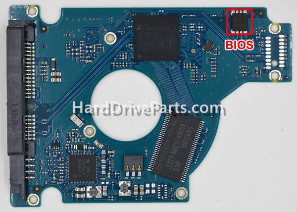 Swap bios chip on Seagate PCB Board 100536286