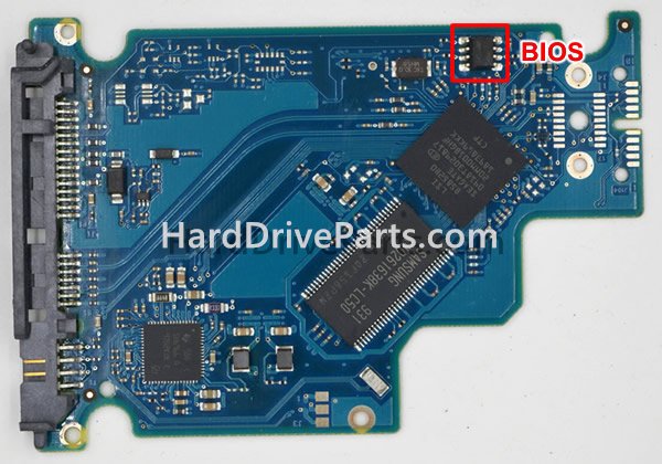 Swap bios chip on Seagate PCB Board 100570750
