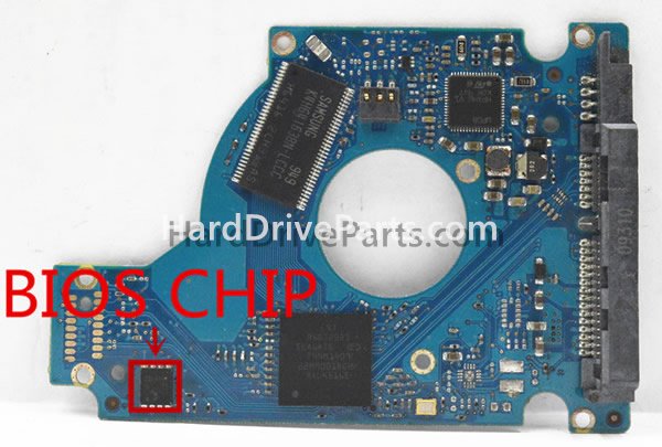 Swap bios chip on Seagate PCB Board 100588580