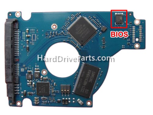 Swap bios chip on Seagate HDD PCB 100591694