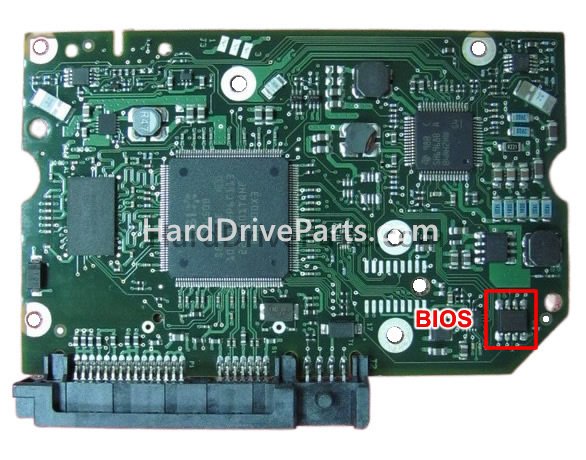 Swap bios chip on Seagate HDD PCB 100619454