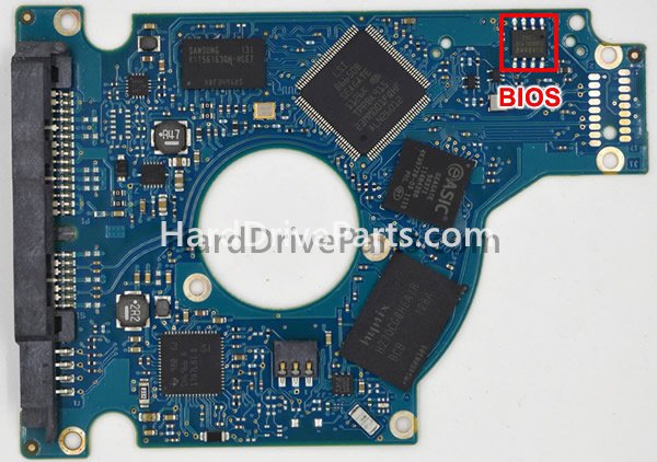 Swap bios chip on Seagate HDD PCB 100657576