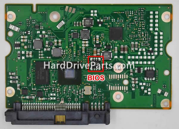 Swap bios chip on Seagate PCB Board 100707482