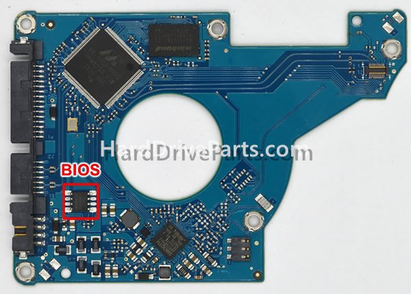 Swap bios chip on Seagate PCB Board 100722214