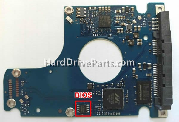 Swap bios chip on Seagate PCB Board 100767980