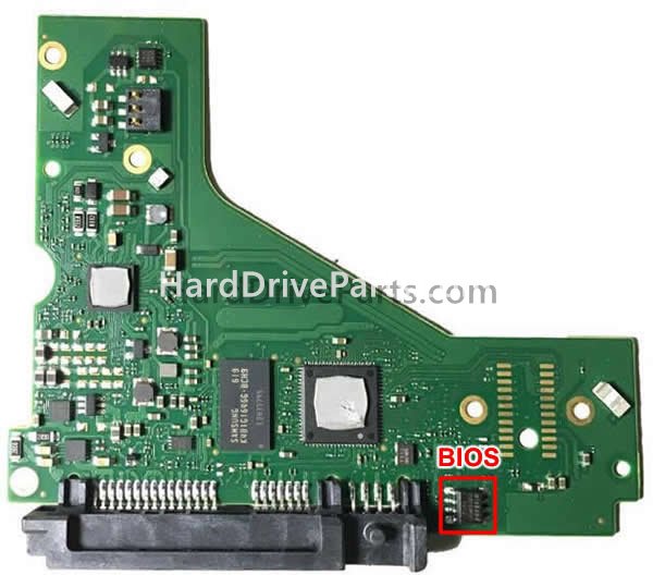 Swap bios chip on Seagate PCB Board 100769673