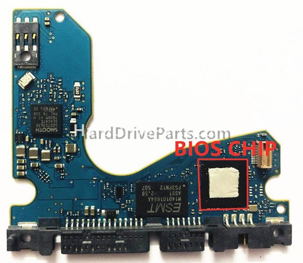 Swap bios chip on Seagate PCB Board 100772205