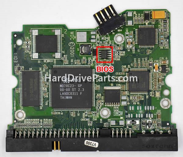 Swap bios chip on Western Digital HDD PCB 2060-001092-007