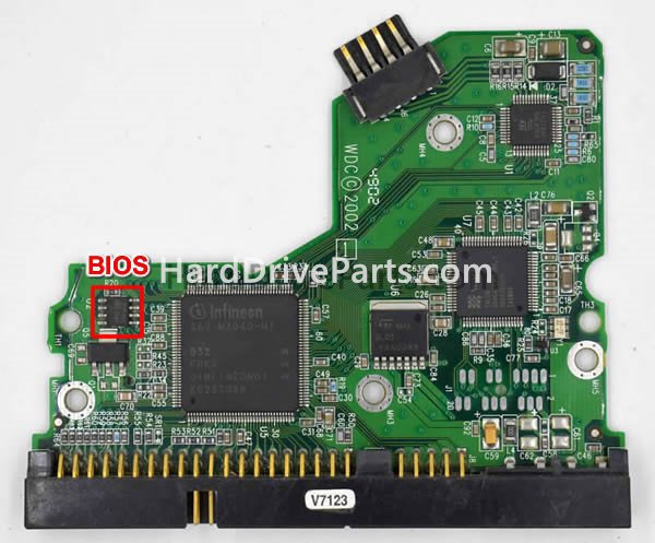 Swap bios chip on Western Digital HDD PCB 2060-001127-003