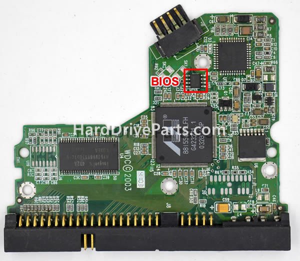 Swap bios chip on Western Digital HDD PCB 2060-001130-010