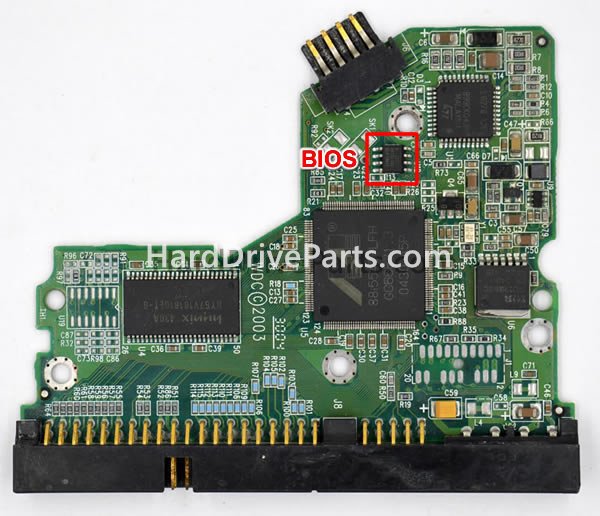 Swap bios chip on Western Digital PCB Board 2060-001130-012