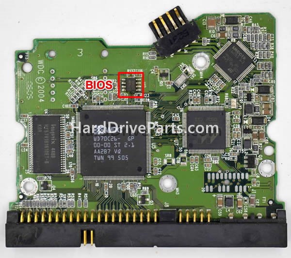 Swap bios chip on Western Digital HDD PCB 2060-001266-001
