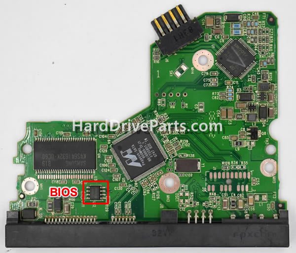 Swap bios chip on Western Digital PCB Board 2060-701335-006