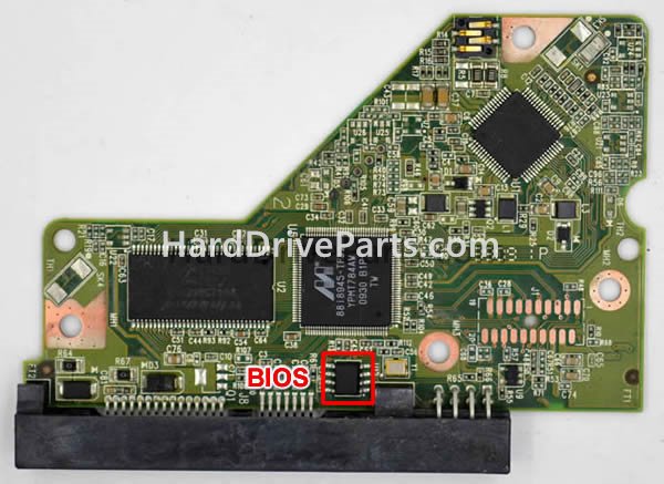 Swap bios chip on Western Digital PCB Board 2060-771640-000