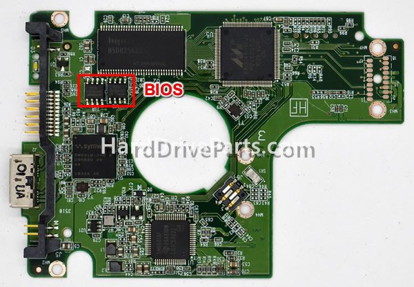 Swap bios chip on Western Digital PCB Board 2060-771737-000