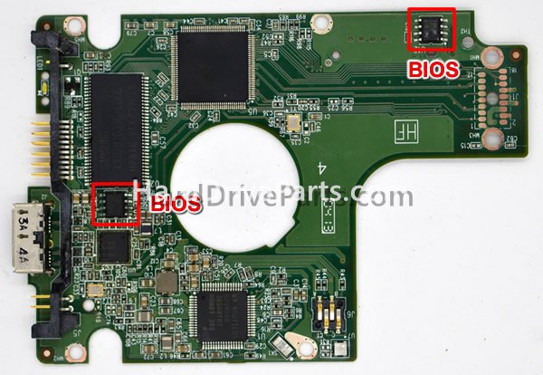 Swap bios chip on Western Digital PCB Board 2060-771801-002