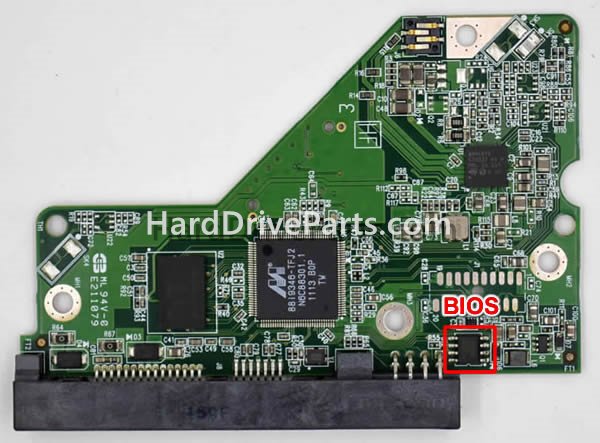 Swap bios chip on Western Digital HDD PCB 2060-771824-000