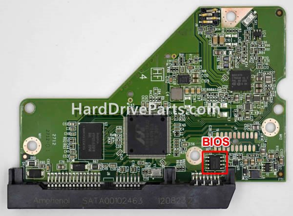 Swap bios chip on Western Digital PCB Board 2060-771824-006