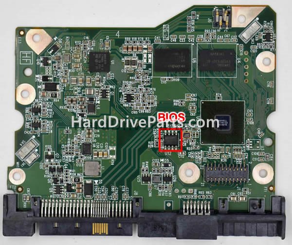 Swap bios chip on Western Digital PCB Board 2060-771825-003