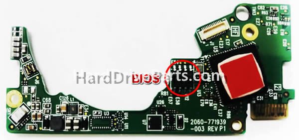 Swap bios chip on Western Digital PCB Board 2060-771939-003