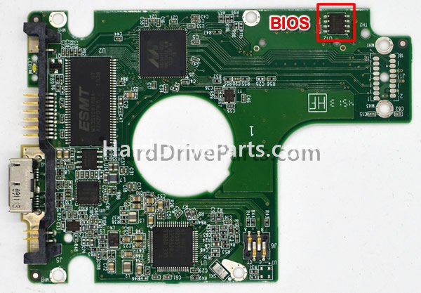 Swap bios chip on Western Digital PCB Board 2060-771961-001